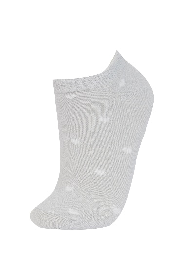 Lot de 3 paires de Chaussettes invisibles à motif cœurs en coton pour femme