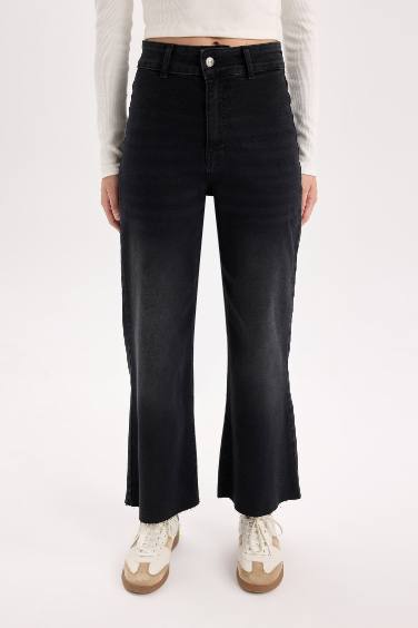 Pantalon Jean à coupe Culotte