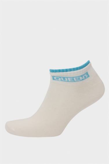 جوارب نسائية قصيرة من قطن - 5 قطع