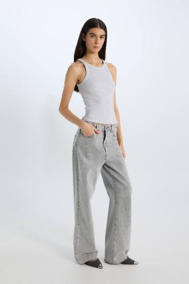 Slim Fit Camisole Halter Collar Tank Top