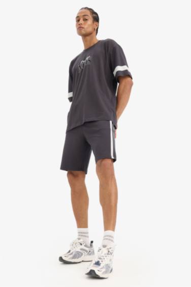 DeFactoFit NBA Brooklyn Nets Oversize Fit Back Printed T-Shirt