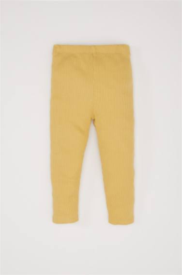 Kız Bebek 2'li Takım Dokuma Etiketli Sweatshirt Beli Lastikli Tayt