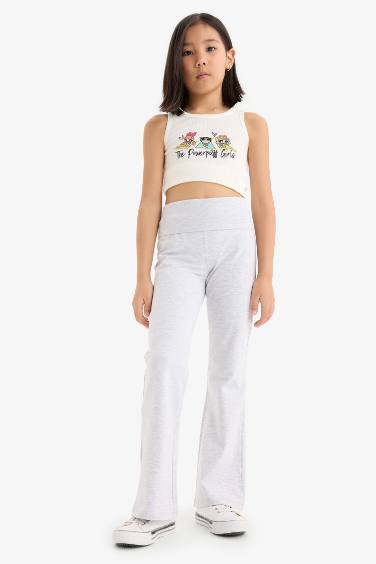 سروال ضيق برجل واسع للبنات