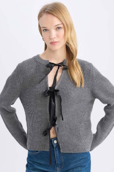 Regular Fit Crew Neck Knitwear Cardigan