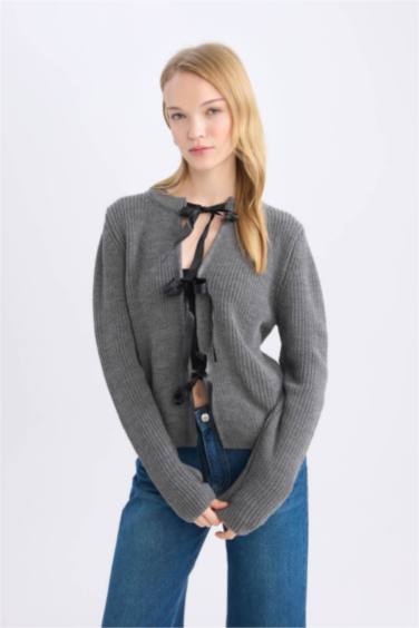 Regular Fit Crew Neck Knitwear Cardigan