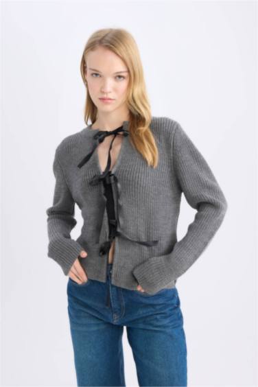 Regular Fit Crew Neck Knitwear Cardigan