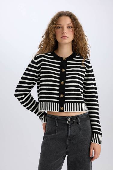 Regular Fit Crew Neck Knitwear Cardigan