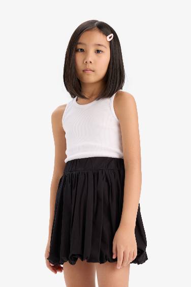 Girl Poplin Balloon Fit Skirt