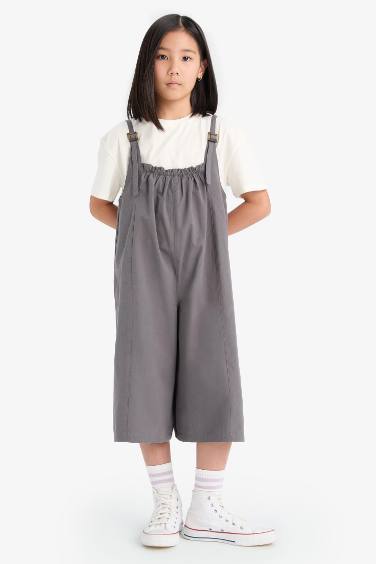 Girl Poplin Jumpsuit