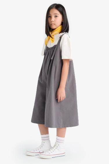 Girl Poplin Jumpsuit
