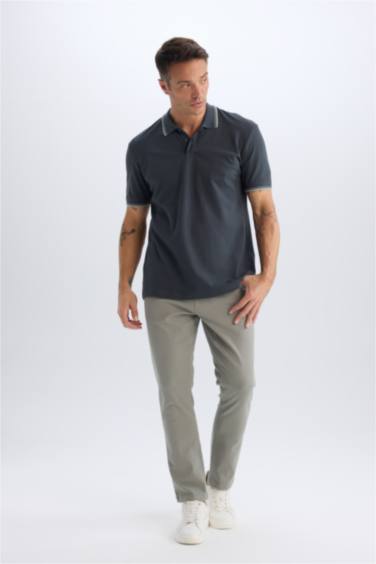 تيشيرت بولو سادة بيزك قصة عادية