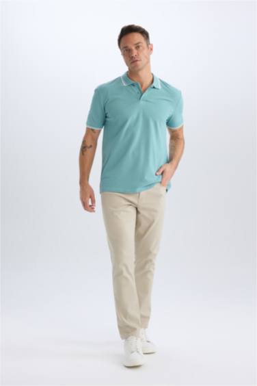 تيشيرت بولو سادة بيزك قصة عادية