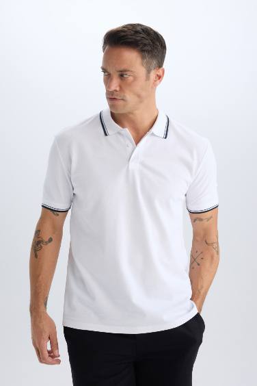 Regular Fit Basic Düz Polo Tişört