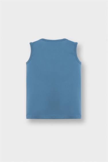 Baby Boy Crew Neck Animal Patterned 2 Piece Undershirt