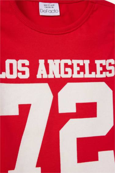 Baby Boy Crew Neck Slogan Printed Tank Top