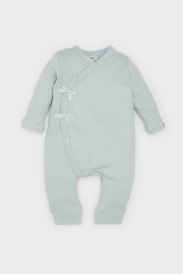 Baby Girl Newborn Snap Long Sleeve Jumpsuit