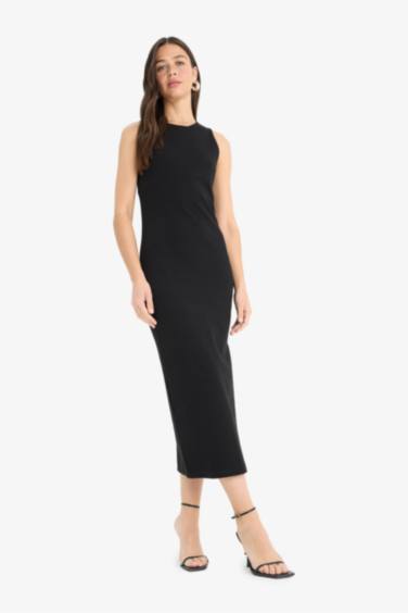Bodycon Crew Neck Camisole Maxi Dress