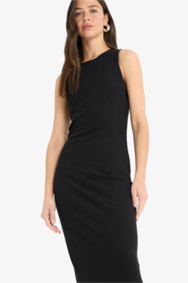 Bodycon Crew Neck Camisole Maxi Dress