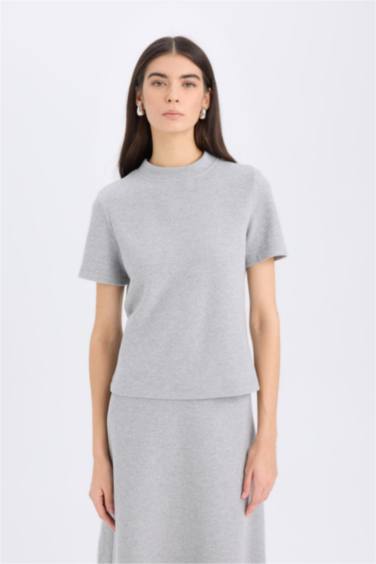 Selanik Fabric Top Midi Skirt 2 Piece Set