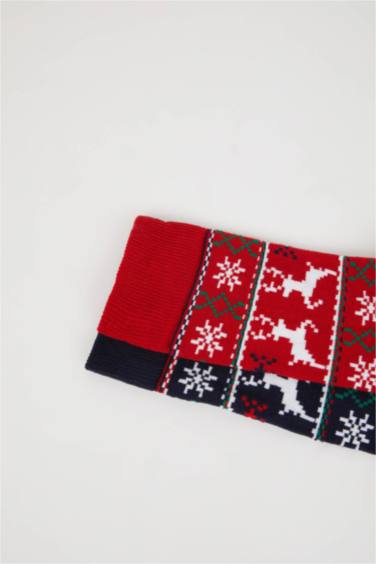 Носки новогодние с принтом из хлопка для мужчин, 2 пары