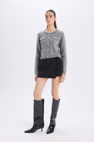 Short-jupe à Taille Normale Coupe courte