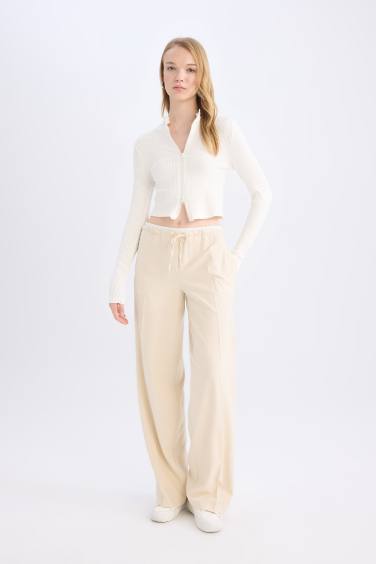 Wide Leg Normal Waist Trousers