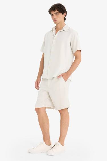 Regular Fit Tencel Short Sleeve Shirt