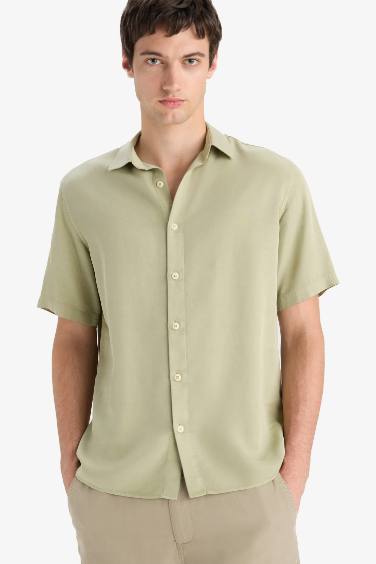 Regular Fit Tencel Short Sleeve Shirt