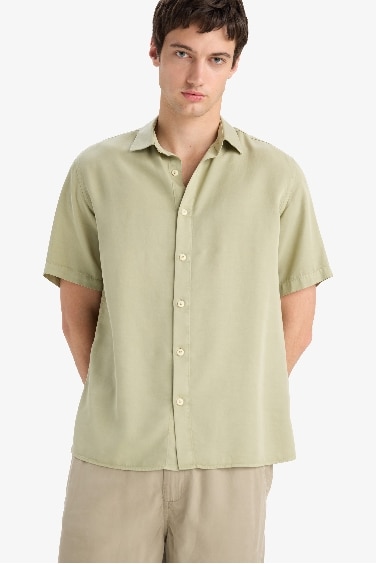 Regular Fit Tencel Short Sleeve Shirt