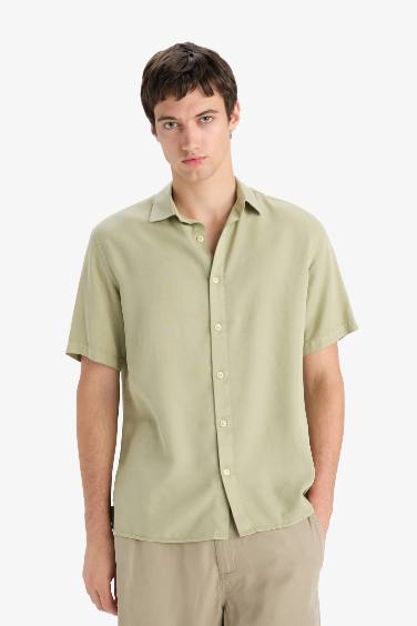 Regular Fit Tencel Short Sleeve Shirt