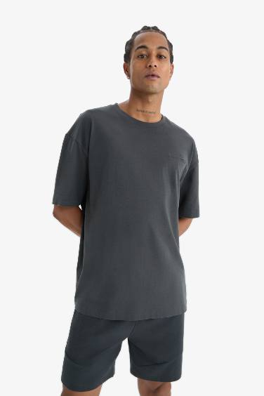DeFactoFit Oversize Fit Printed Sports T-Shirt