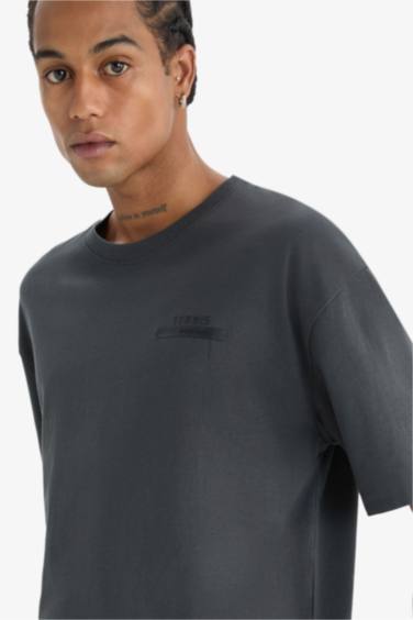 DeFactoFit Oversize Fit Printed Sports T-Shirt