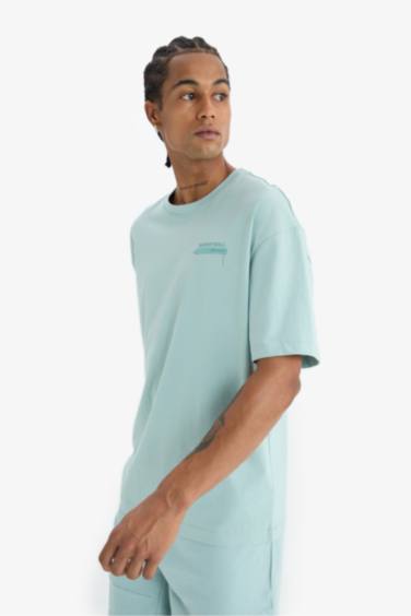 DeFactoFit Oversize Fit Printed Sports T-Shirt