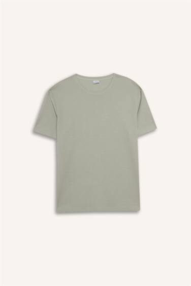 Regular Fit Crew Neck Basic Heavy Fabric T-Shirt