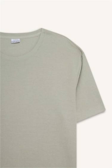 Regular Fit Crew Neck Basic Heavy Fabric T-Shirt