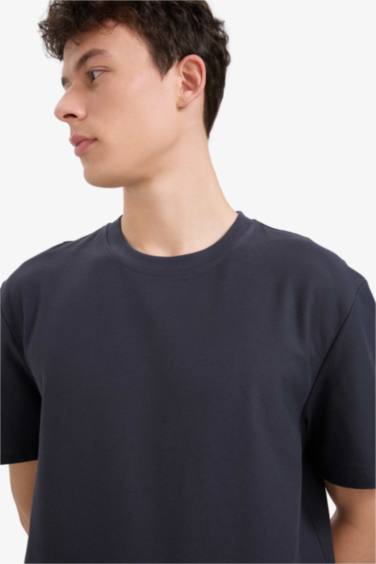 Regular Fit Crew Neck Heavy Fabric T-Shirt