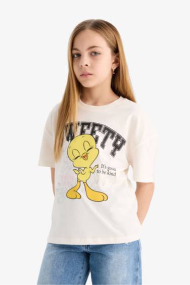 Girl Looney Tunes Relax Fit Crew Neck T-Shirt