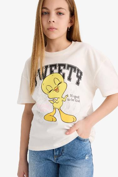 Girl Looney Tunes Relax Fit Crew Neck T-Shirt