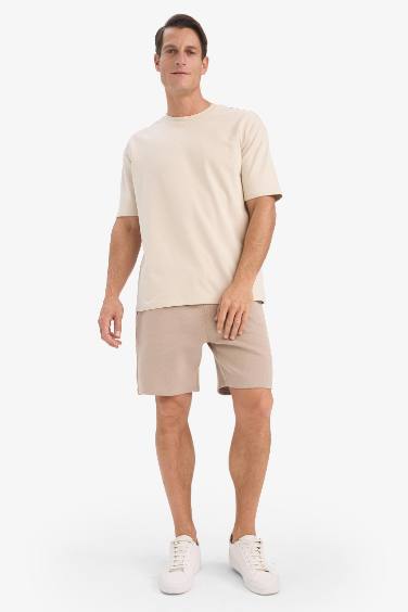 Waist Tie Pocketed Basic Shorts