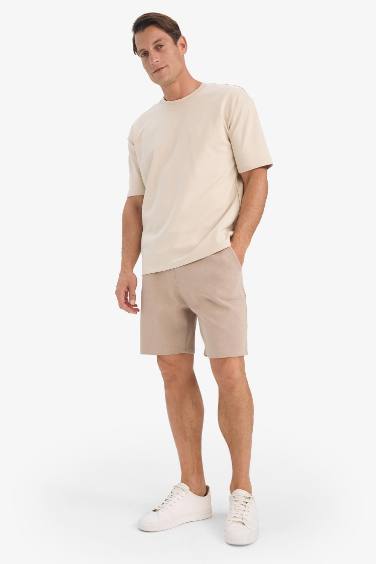 Waist Tie Pocketed Basic Shorts