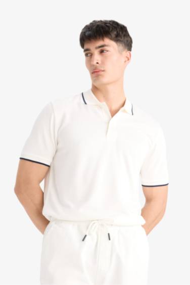 Regular Fit Short Sleeve Pique Polo T-Shirt