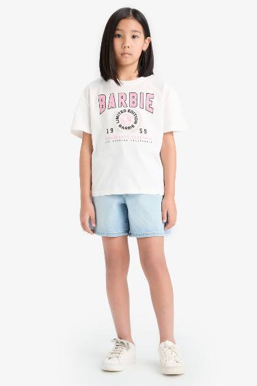Girl Barbie Relax Fit Crew Neck Short Sleeve T-Shirt