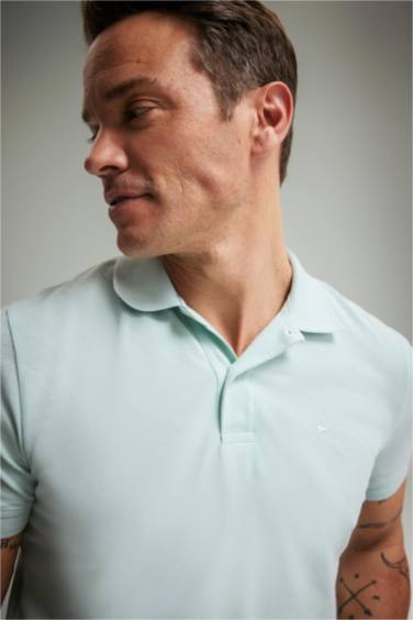 Slim Fit Short Sleeve Pique Cotton Polo Shirt