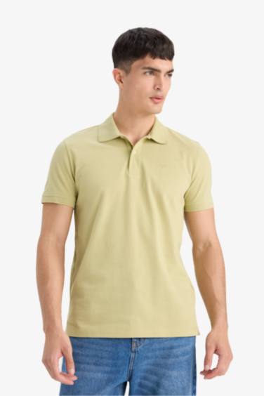 Cotton Slim Fit Short Sleeve Pique Polo T-Shirt
