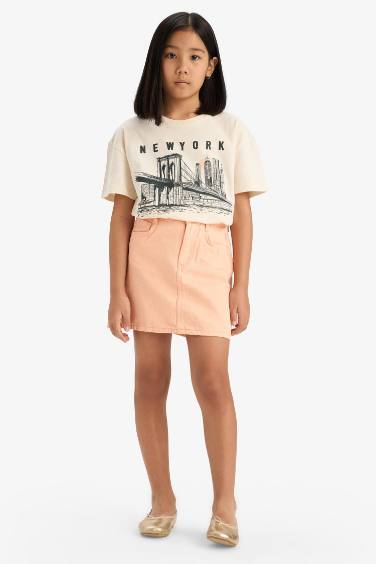 Girl Gabardine Standard Fit Skirt