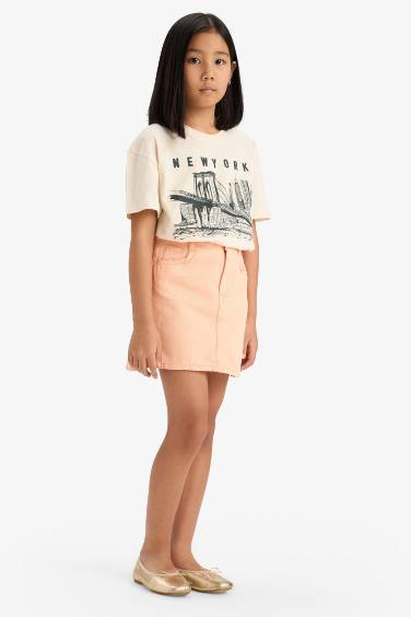 Girl Gabardine Standard Fit Skirt