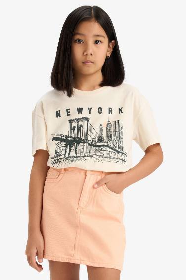 Girl Gabardine Standard Fit Skirt