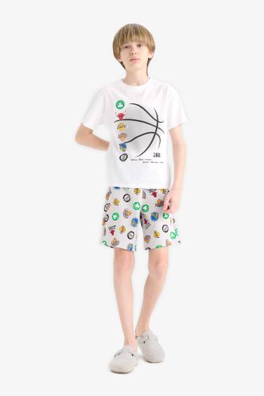 Boy NBA Current Teams Top Shorts 2 Piece Pajama Set
