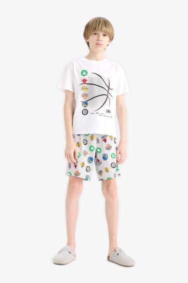 Boy NBA Current Teams Top Shorts 2 Piece Pajama Set