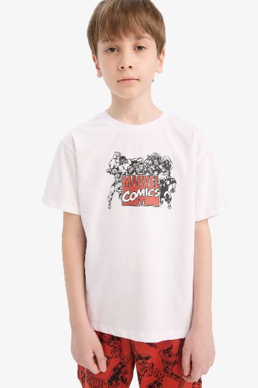 سيت بجامة ولادي قصة عادية من مارفل كوميكس - قطعتينن